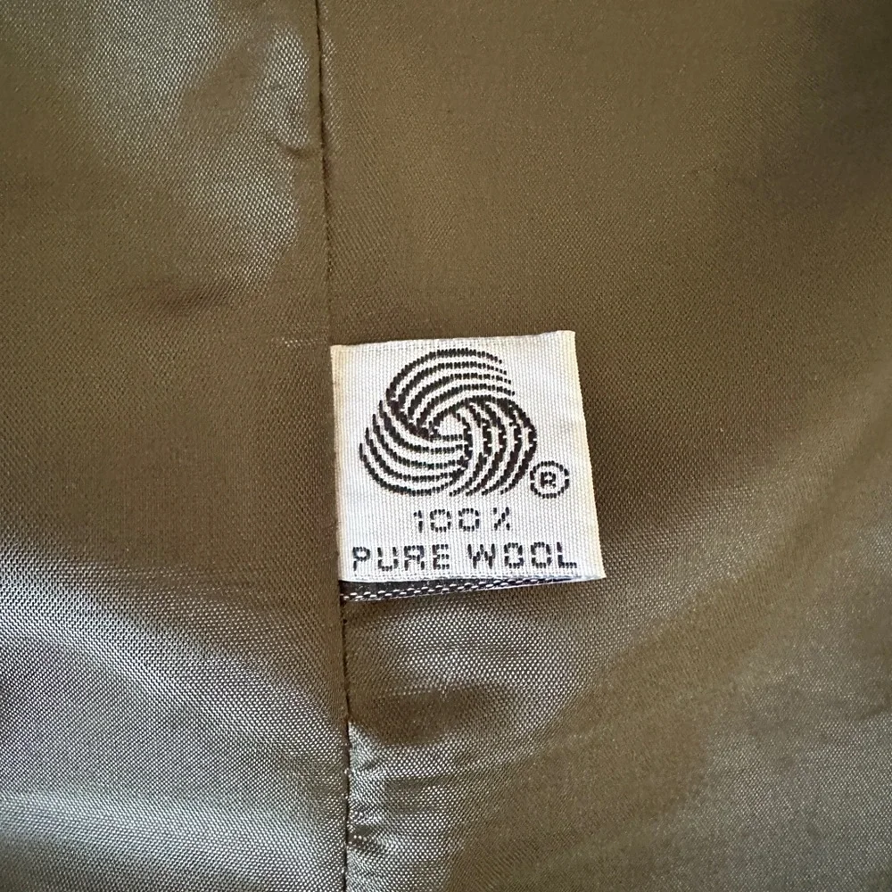 Vintage Christian Dior Green Skirt Suit with Gold Buttons